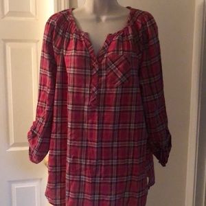 Cute pink plaid tunic